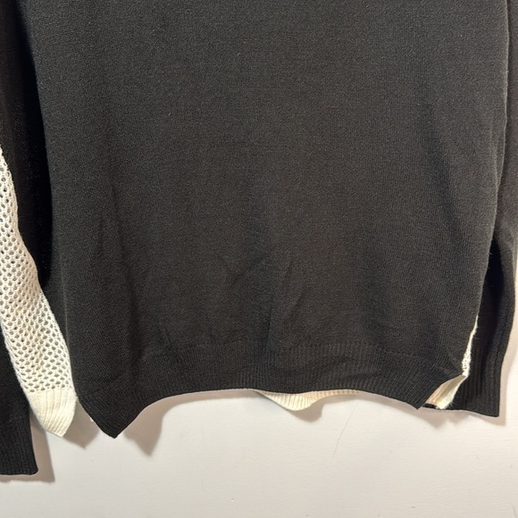 Forcynthia Sweater Black/White‎ Scoop-neck Mesh in Size XL  NWT - Picture 5 of 16